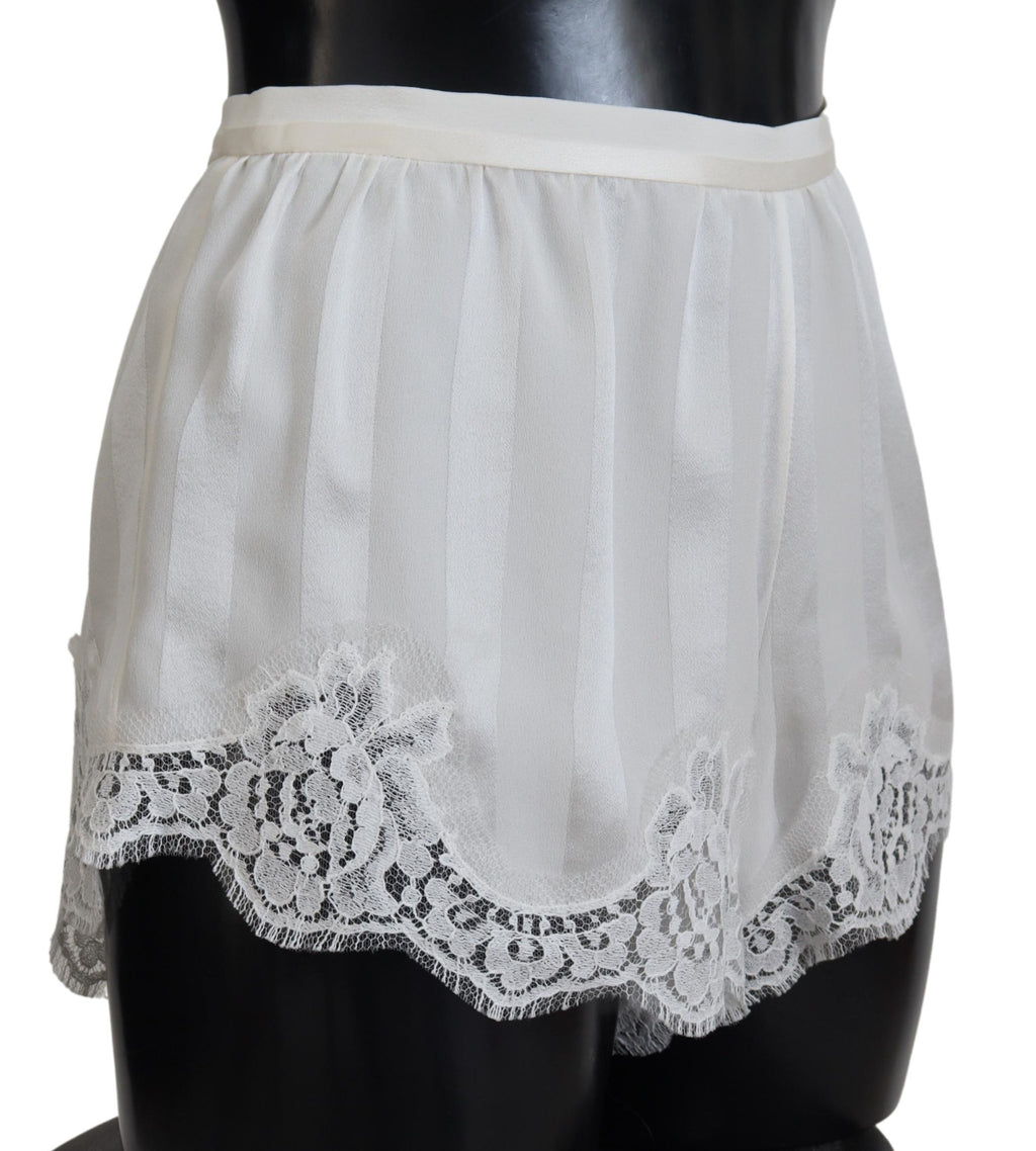 White Silk Floral Lace Lingerie Underwear - it40-s