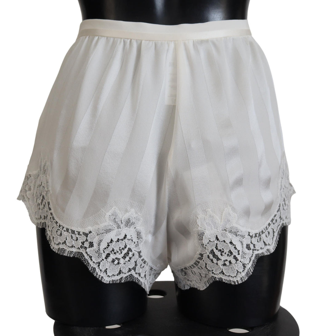 White Silk Floral Lace Lingerie Underwear - it40-s