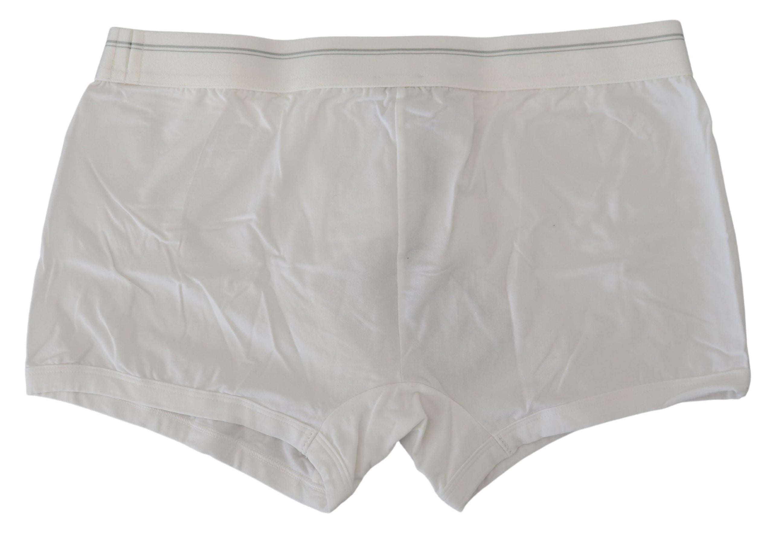 White Cotton Blend Regular Boxer Underwear - it4-s