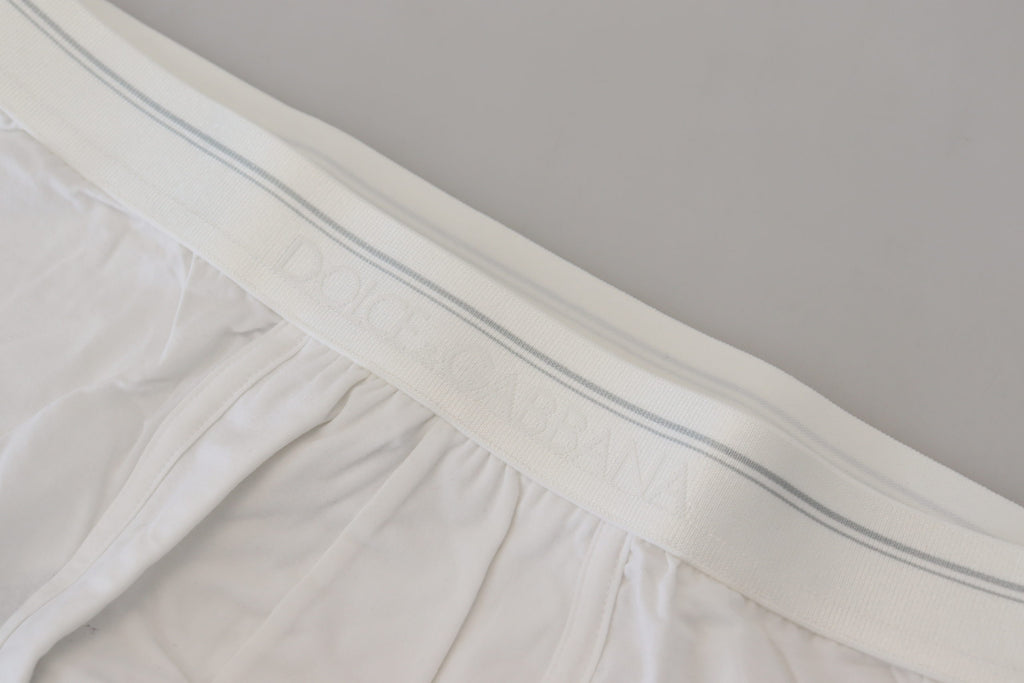 White Cotton Blend Regular Boxer Underwear - it4-s