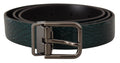 Belt Green Vernice Foglia Leather Casual Dress - 90-cm-36-inches