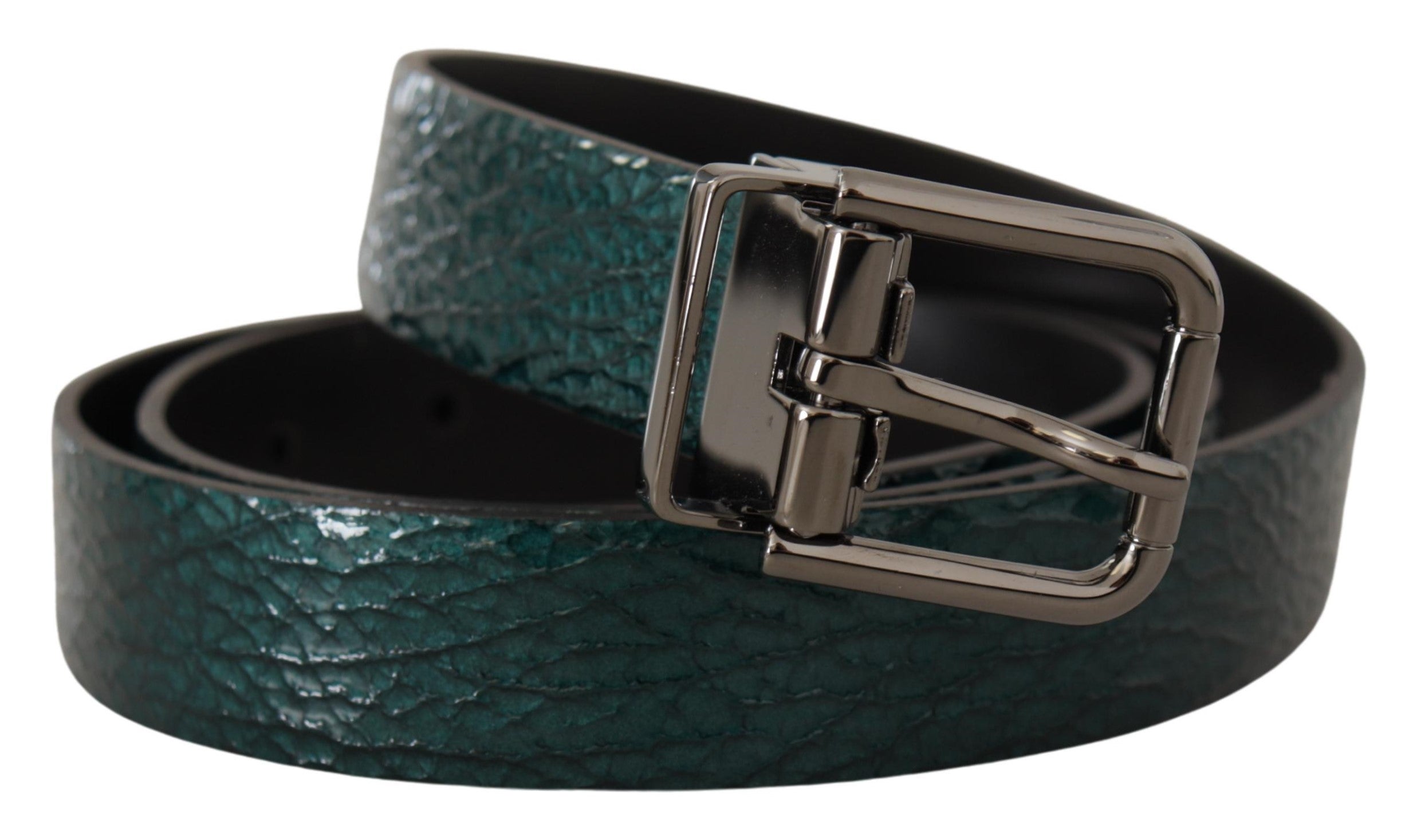 Belt Green Vernice Foglia Leather Casual Dress - 90-cm-36-inches