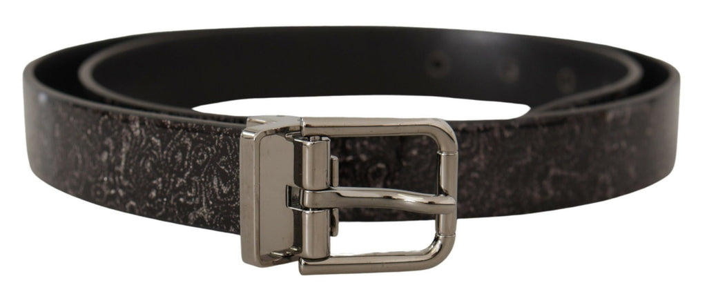 Black Goccia Glitter Pat...ther Buckle Vernice Belt - 90-cm-36-inches