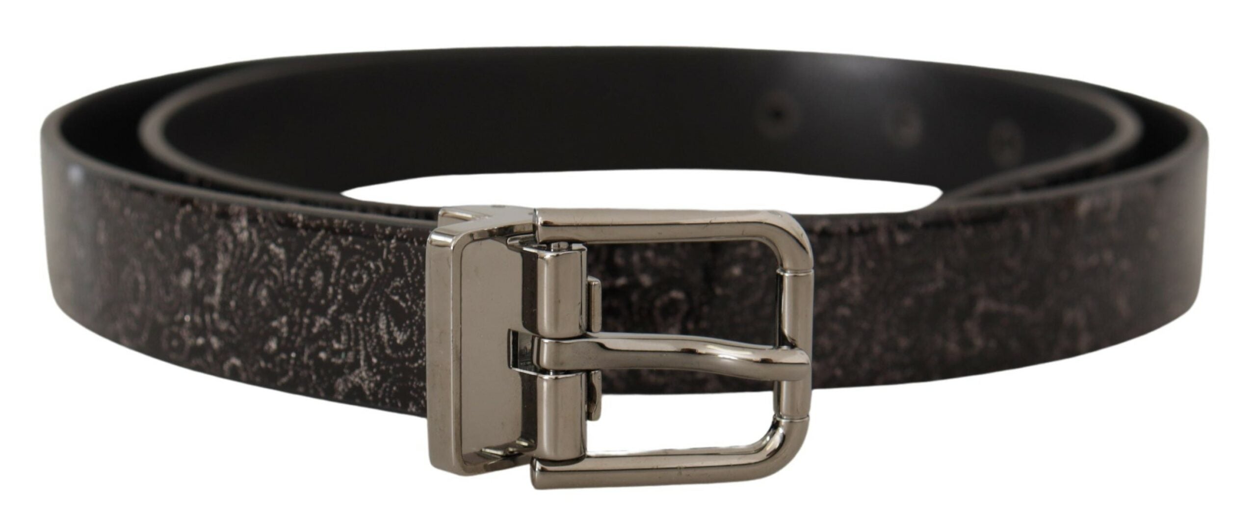Black Goccia Glitter Pat...ther Buckle Vernice Belt - 90-cm-36-inches