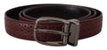Brown Perforated Leather Metal Buckle Belt - 95-cm-38-inches