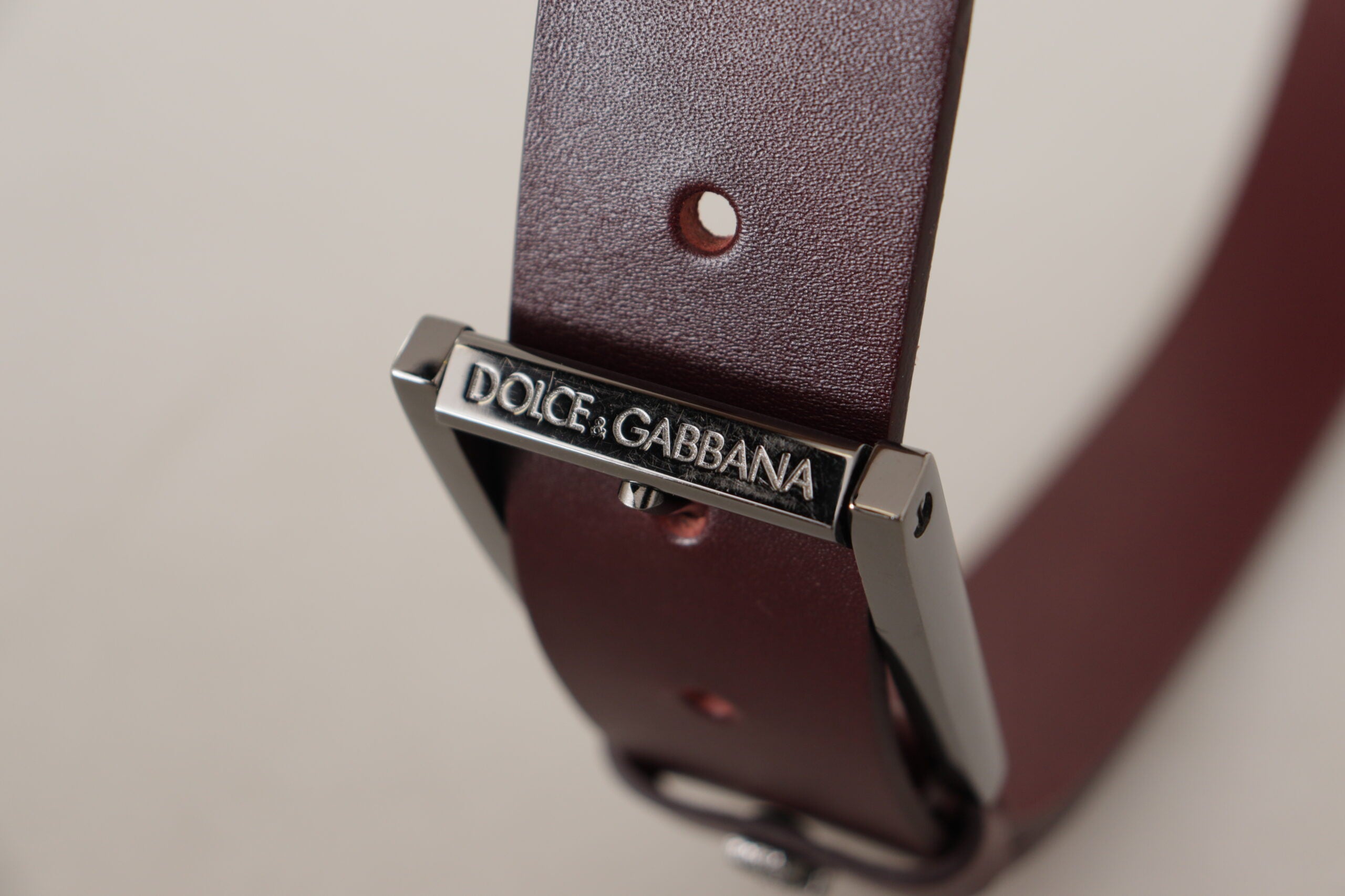 Brown Leather Silver Metal Crown Buckle Belt - 90-cm-36-inches