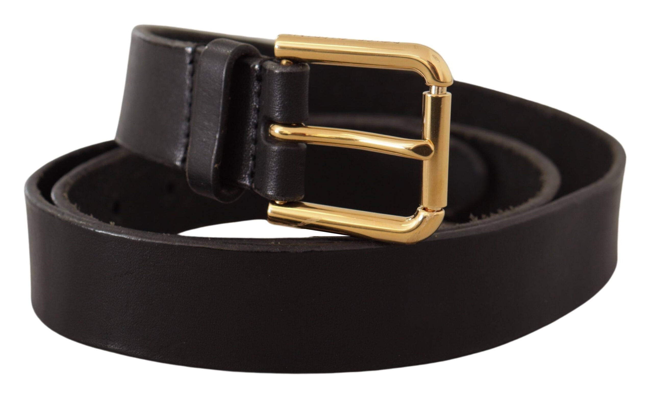 Brown Classic Leather Gold Metal Buckle Belt - 95-cm-38-inches