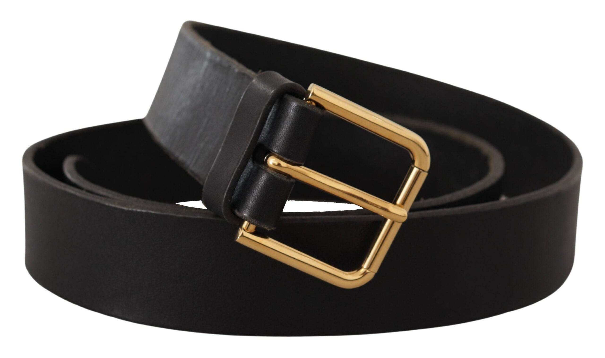 Brown Gold Metal Logo Buckle Calf Leather Belt - 95-cm-38-inches