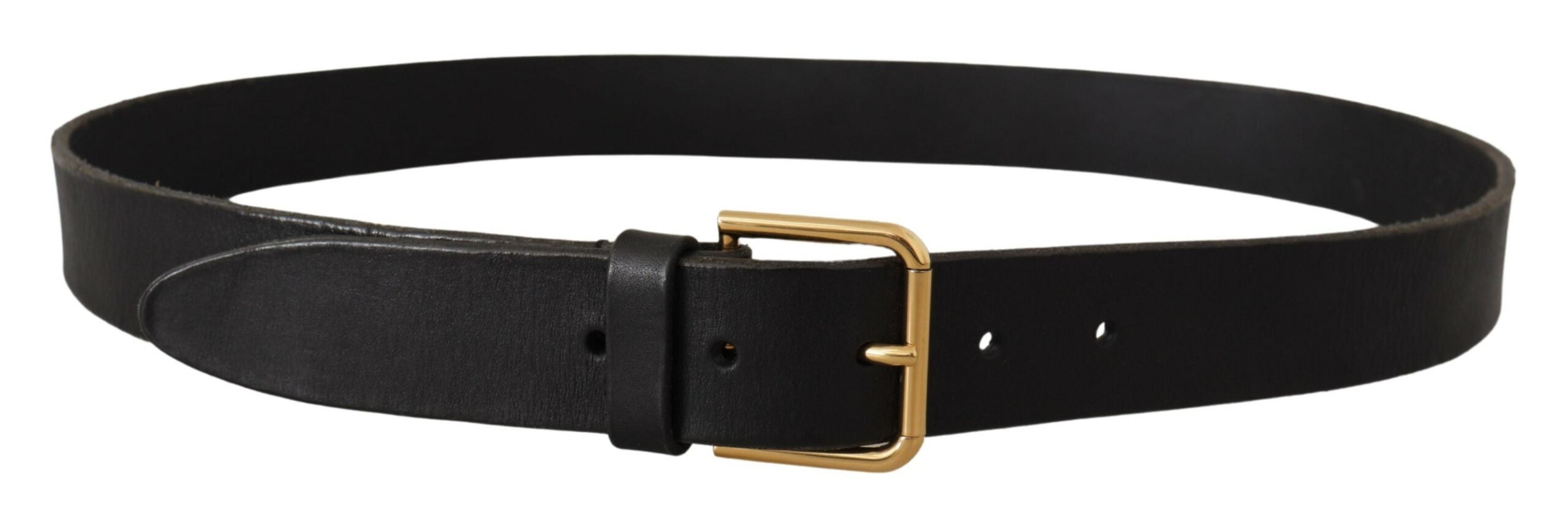 Brown Gold Metal Logo Buckle Calf Leather Belt - 95-cm-38-inches
