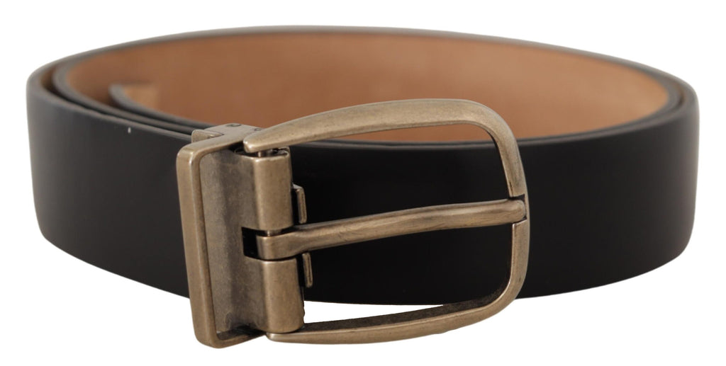 Black Brown Backend Leat...intage Metal Buckle Belt - 85-cm-34-inches