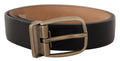 Black Brown Backend Leat...intage Metal Buckle Belt - 85-cm-34-inches