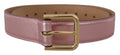Metallic Pink Polished L...r Logo Metal Buckle Belt - 70-cm-28-inches
