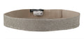 White Embellished Crystals Wide Snap Button Waist Belt - it42-m
