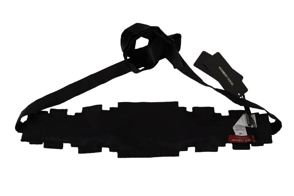 Multicolor Crystal Embellished Wide Sartoria Silk Belt - it40-s