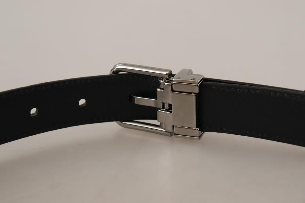 Red Exotic Leather Metal Logo Buckle Belt - 75-cm-30-inches