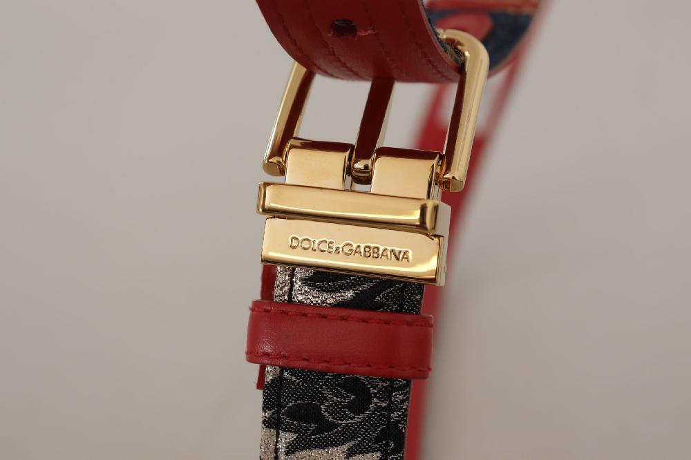 Multicolor Majolica Patchwork Gold Metal Buckle Belt - 75-cm-30-inches