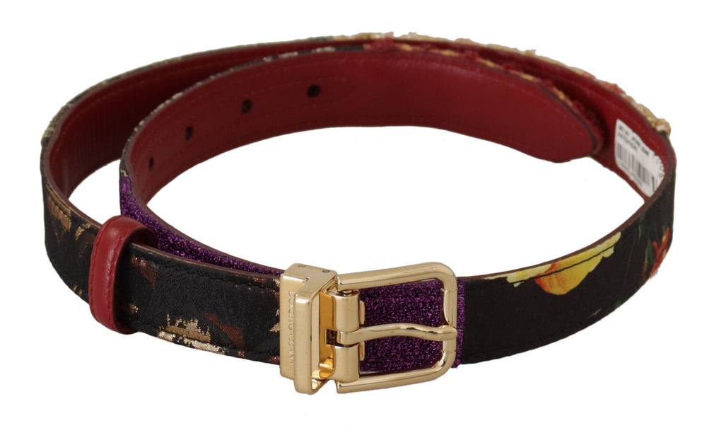 Multicolor Patchwork Leather Gold Metal Buckle Belt - 75-cm-30-inches