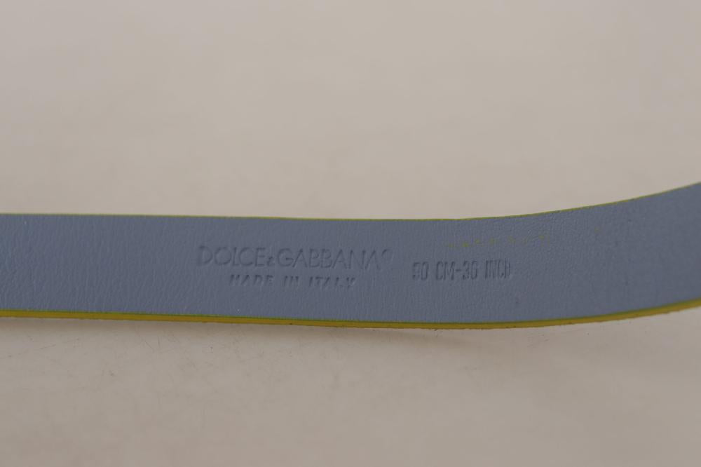 Blue Suede Leather Logo Engraved Buckle Belt - 90-cm-36-inches