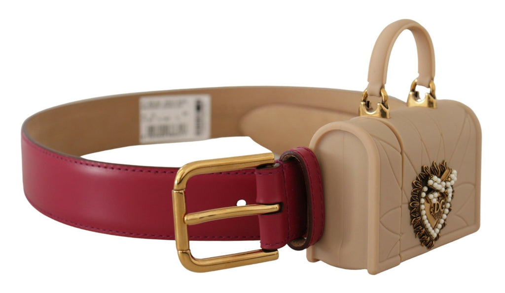 Pink Leather Devotion He...icro Bag Headphones Belt - 75-cm-30-inches