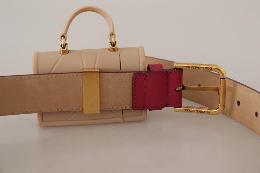 Pink Leather Devotion He...icro Bag Headphones Belt - 75-cm-30-inches