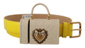 Yellow Leather Devotion ...icro Bag Headphones Belt - 70-cm-28-inches