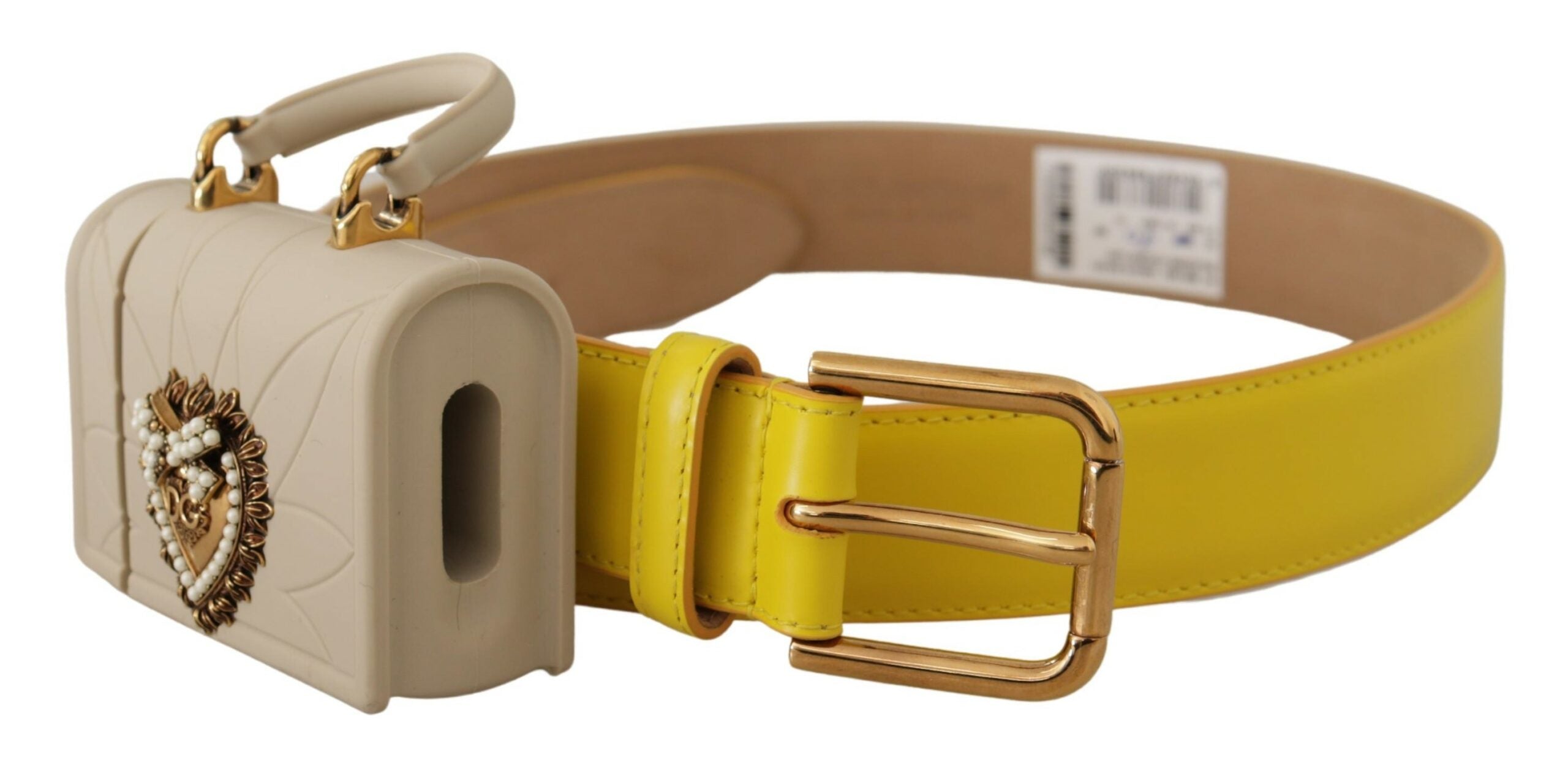 Yellow Leather Devotion ...icro Bag Headphones Belt - 70-cm-28-inches
