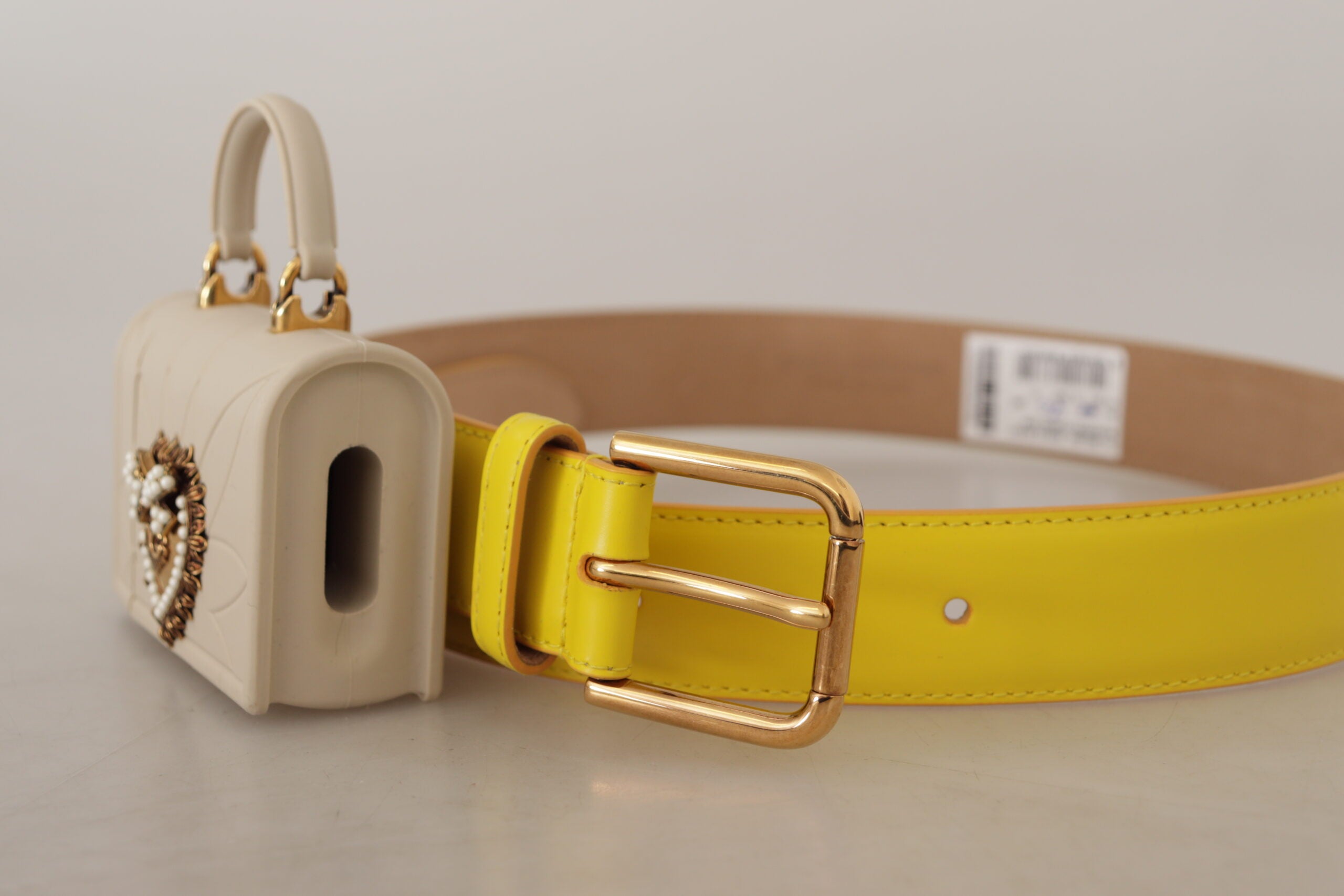 Yellow Leather Devotion ...icro Bag Headphones Belt - 70-cm-28-inches