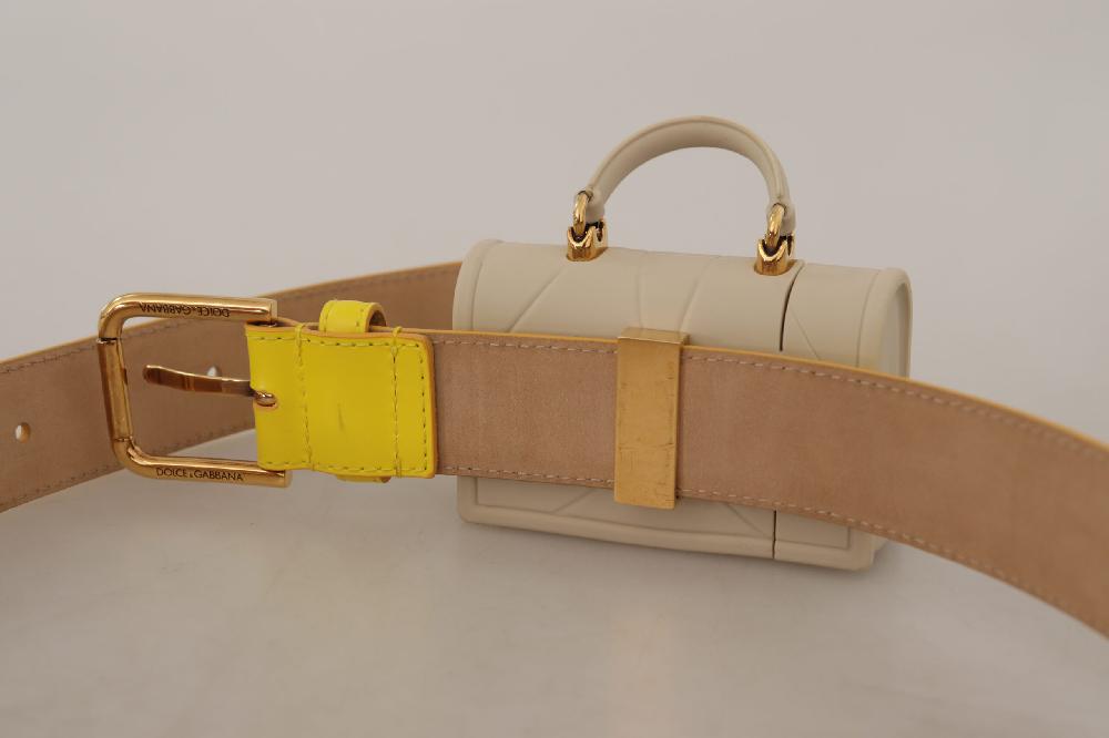 Yellow Leather Devotion ...icro Bag Headphones Belt - 70-cm-28-inches