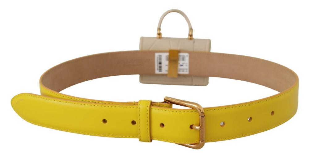 Yellow Leather Devotion ...icro Bag Headphones Belt - 70-cm-28-inches