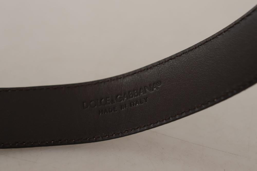 Brown Amore Animal Print...Leather Logo Buckle Belt - 70-cm-28-inches
