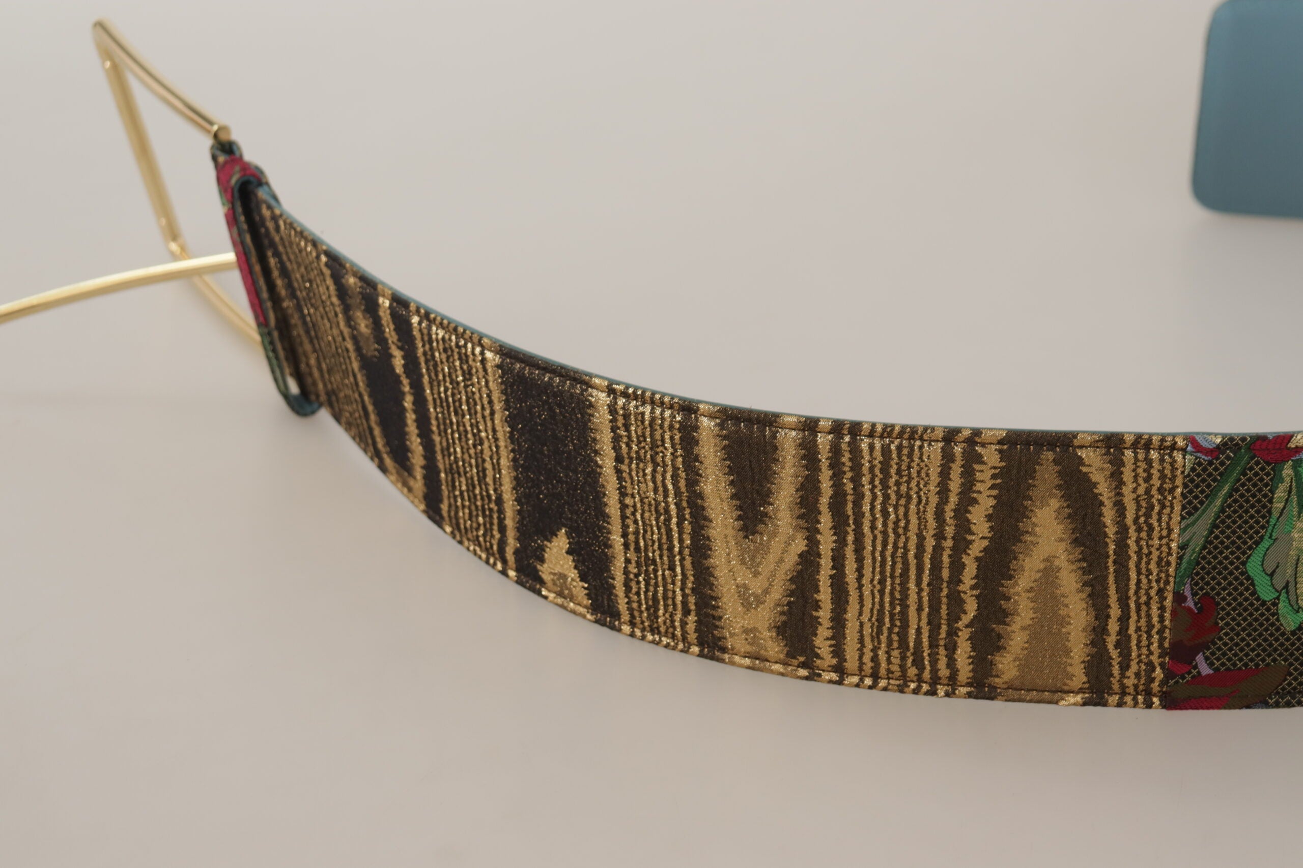 Multicolor Leather Floral Embroid Logo Buckle Belt - 70-cm-28-inches