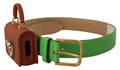 Green Leather Devotion H...icro Bag Headphones Belt - 70-cm-28-inches