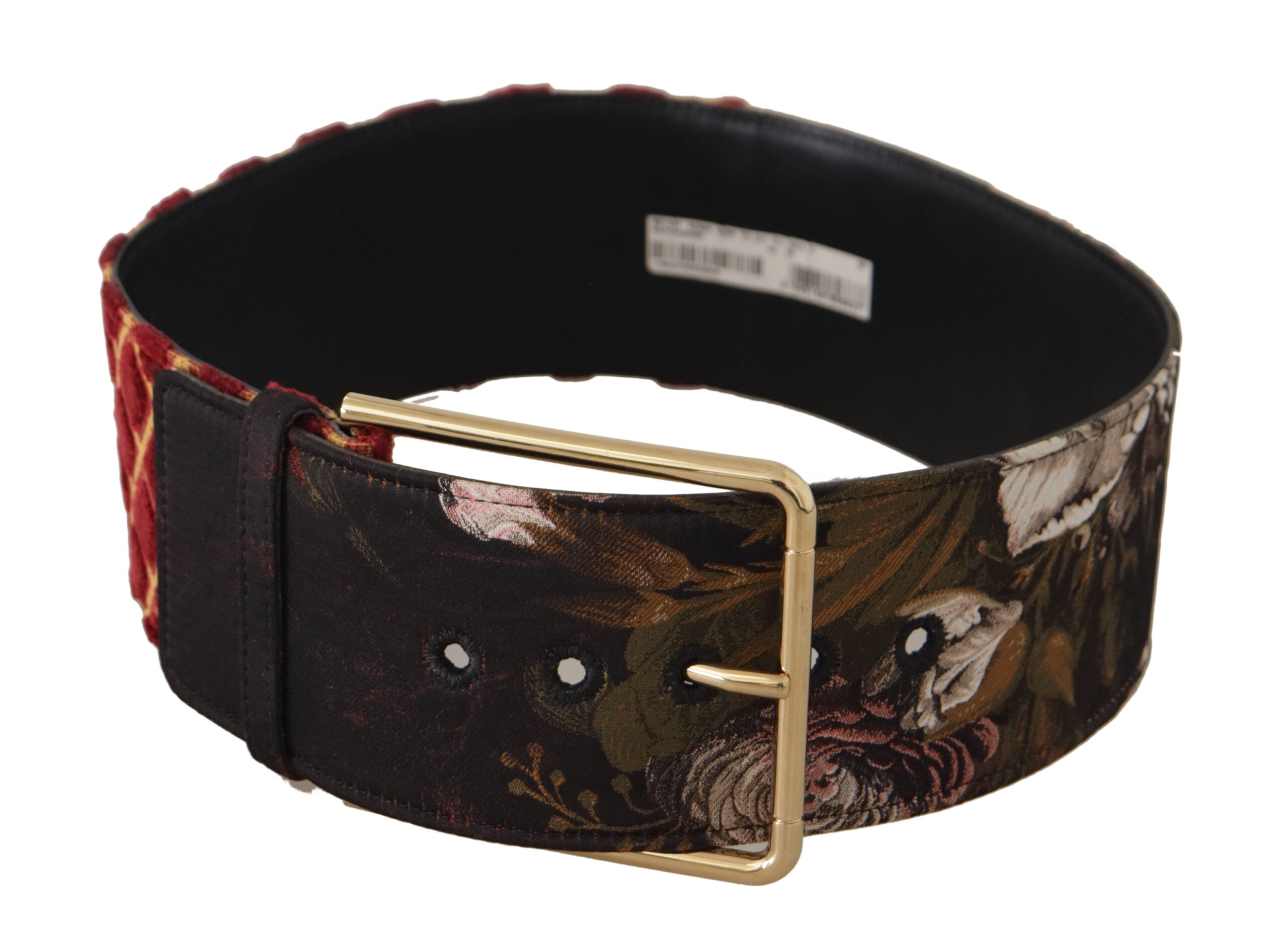 Multicolor Wide Leather ...l Gold Metal Buckle Belt - 75-cm-30-inches