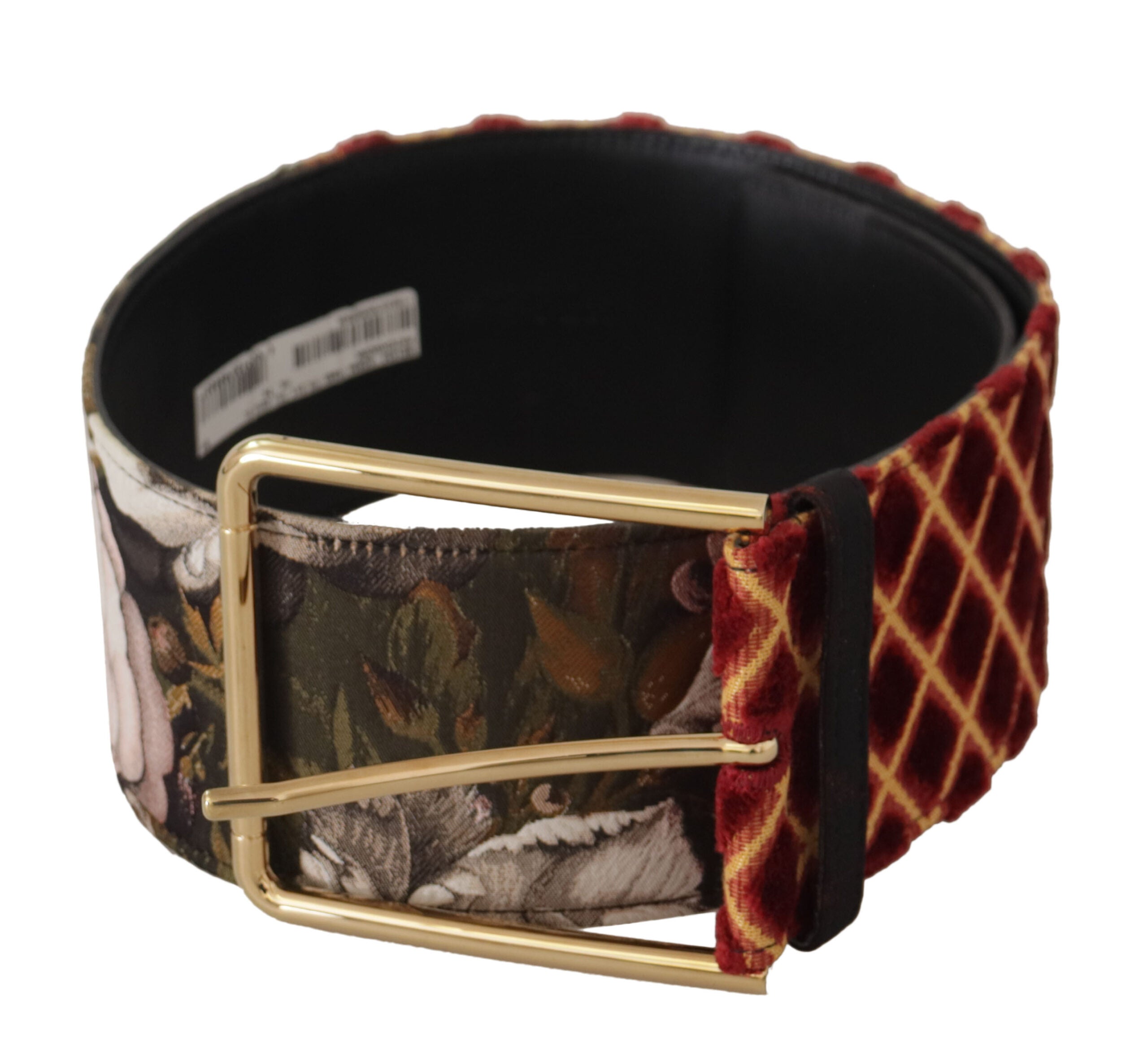 Multicolor Wide Leather ...l Gold Metal Buckle Belt - 75-cm-30-inches