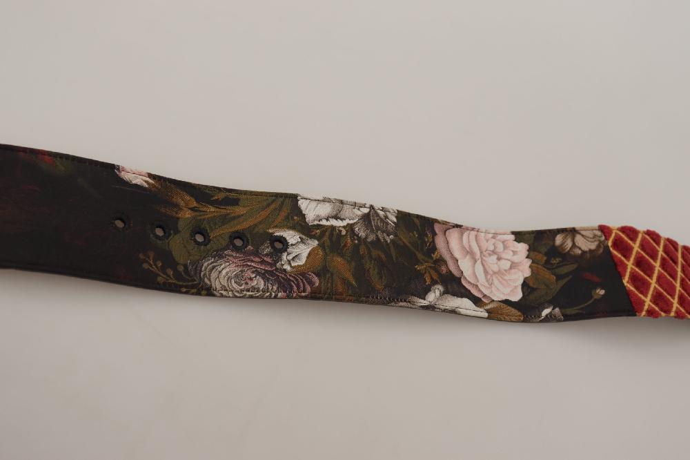 Multicolor Wide Leather ...l Gold Metal Buckle Belt - 75-cm-30-inches