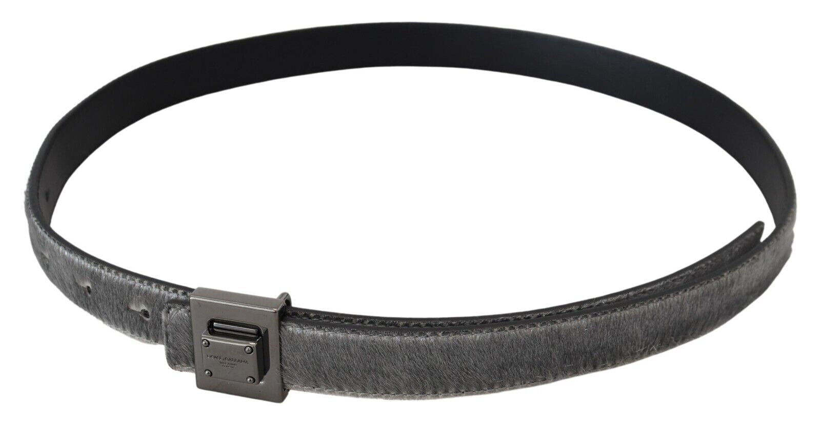Silver Leather Tone Square Metal Buckle - 90-cm-36-inches