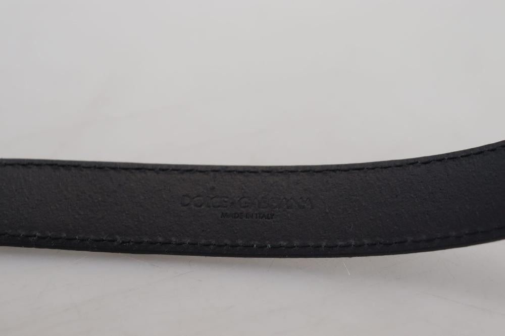 Silver Leather Tone Square Metal Buckle - 90-cm-36-inches