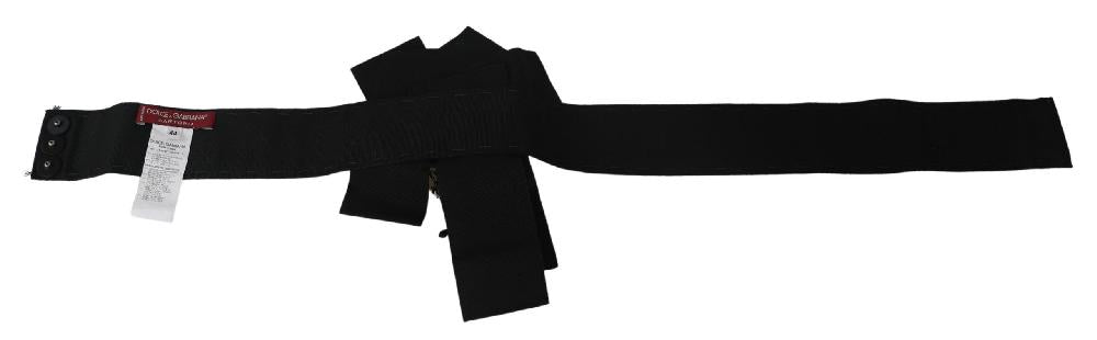 Black Crystal Brooch Wide Wai SATORIA Belt - it44-l