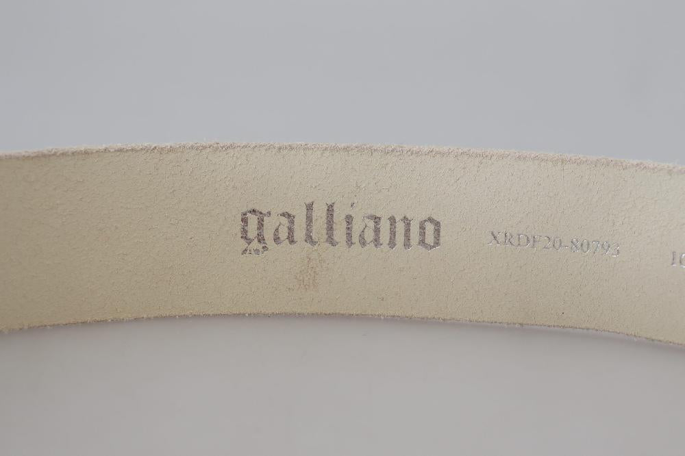 Pink Leather Letter Logo Round Buckle Waist Belt - 100-cm-40-inches