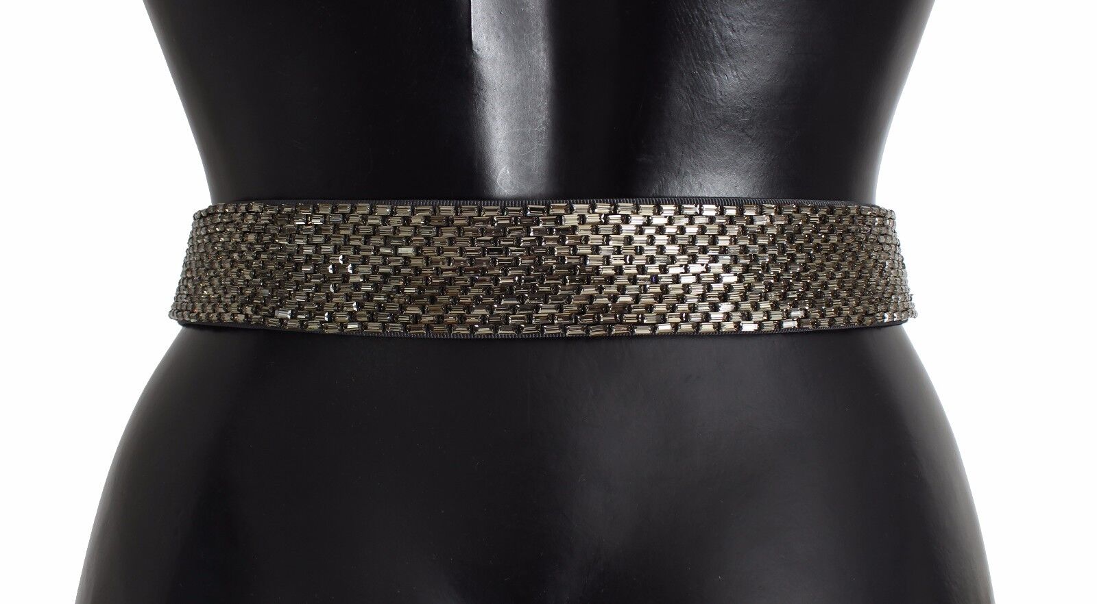 Multicolor Wide Crystal Buckle Sequined Belt - 65-cm-26-inches