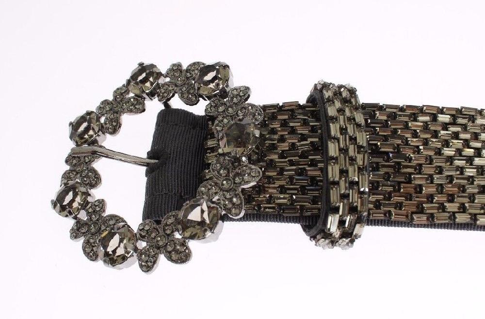 Multicolor Wide Crystal Buckle Sequined Belt - 65-cm-26-inches