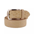 Beige Leather Di Struzzo Belt - 110-cm-44-inches