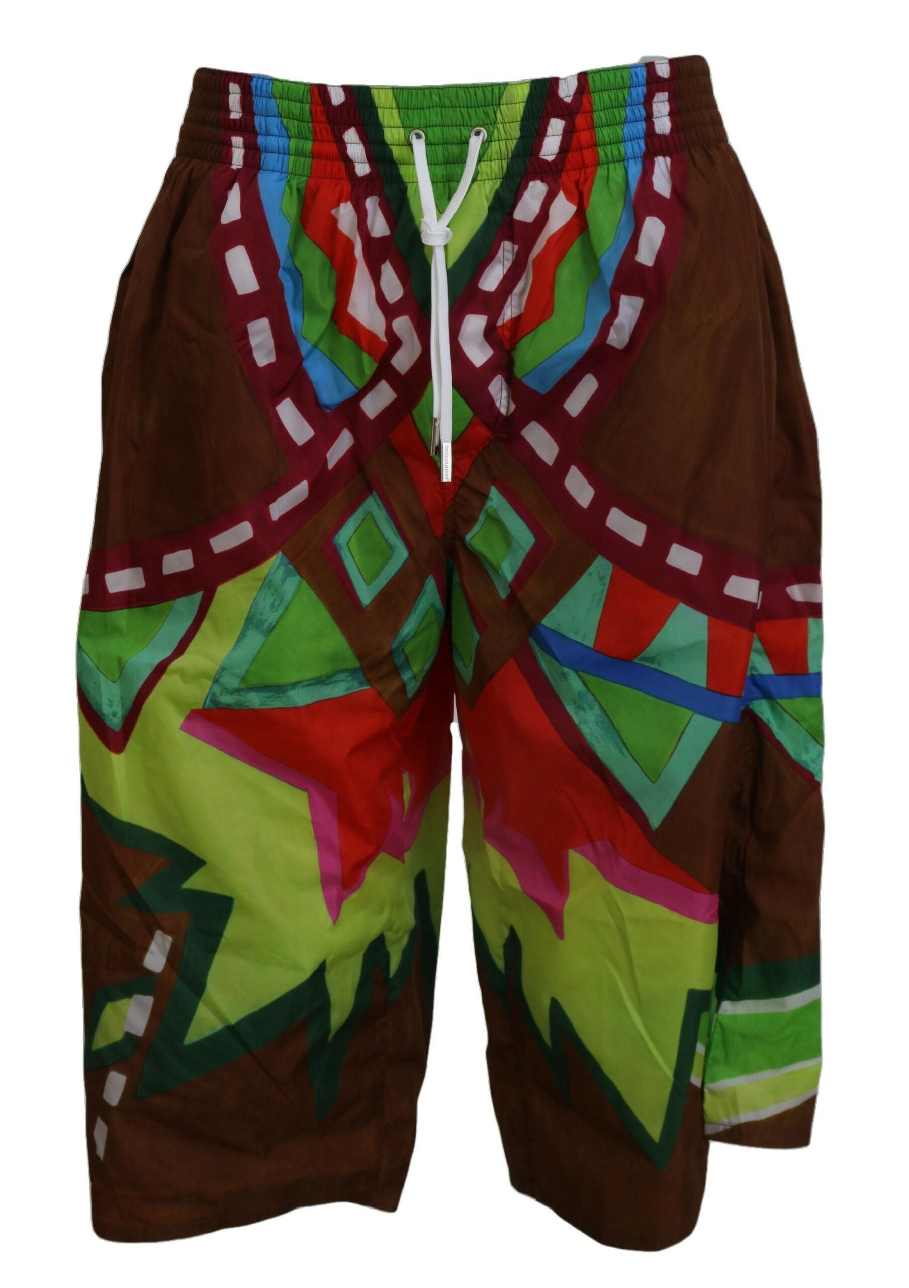 Multicolor Printed Men Beachwear Shorts Swimwear - it48-m