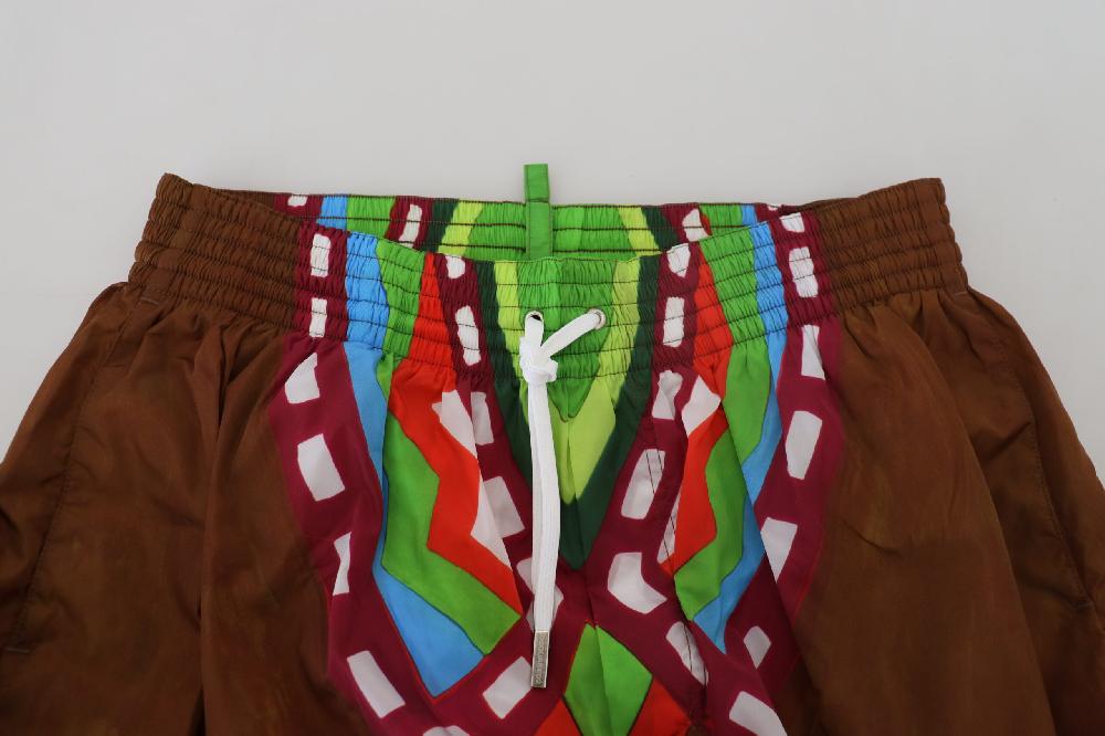 Multicolor Printed Men Beachwear Shorts Swimwear - it48-m