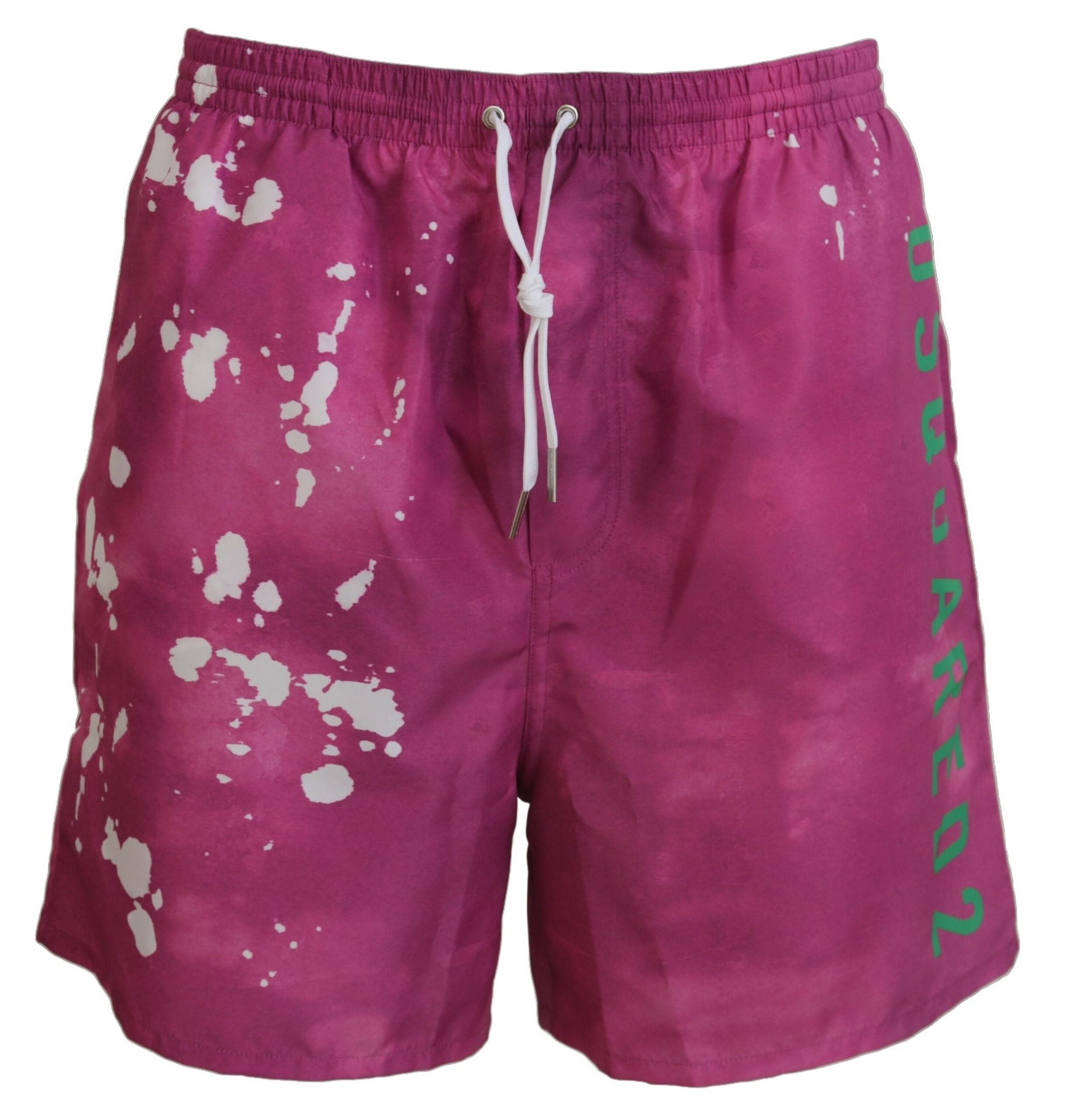 Pink Tie Dye Logo Men Beachwear Shorts Swimwear - it48-m