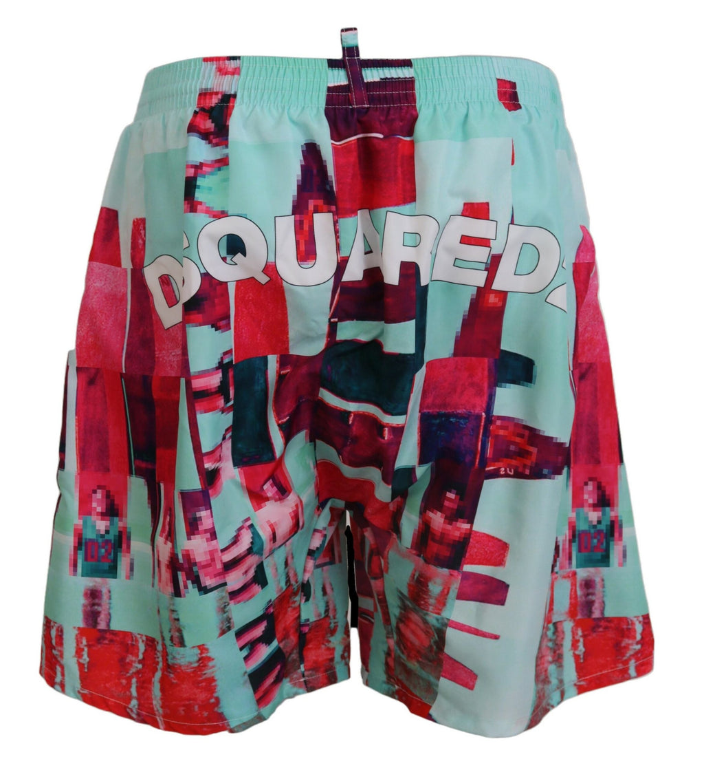 Multicolor Printed Beachwear Shorts Swimwear - it48-m