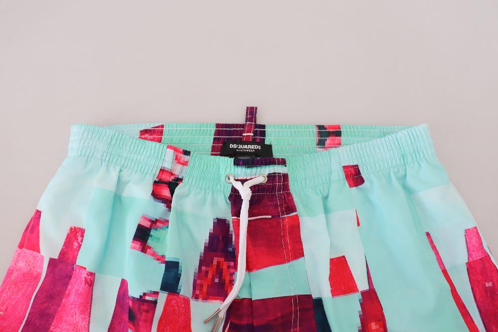 Multicolor Printed Beachwear Shorts Swimwear - it48-m