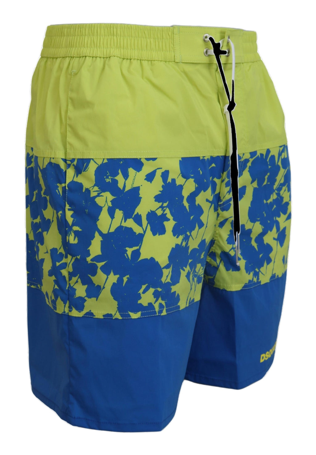 Blue Green Logo Print Men Beachwear Shorts Swimwear - it48-m