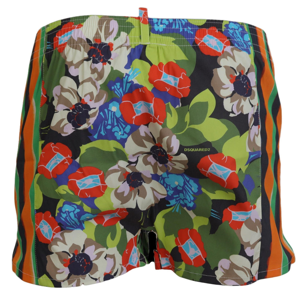 Multicolor Floral Print Men Beachwear Shorts Swimwear - it48-m
