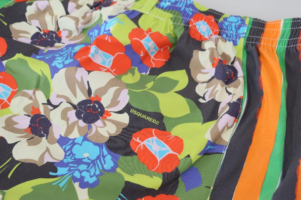 Multicolor Floral Print Men Beachwear Shorts Swimwear - it48-m
